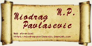 Miodrag Pavlašević vizit kartica
